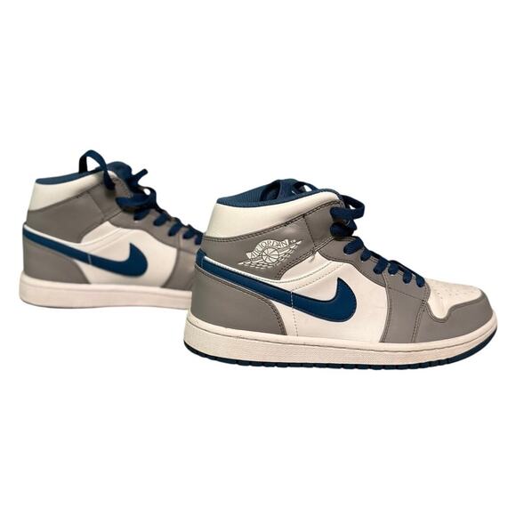 Air Jordan 1 Mid GS Cement True Blue Classic Sneakers DQ8423014 Size 7 New main image 11